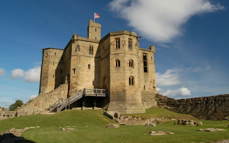 Warkworth Castle, England - castle, england, medieval, warkworth