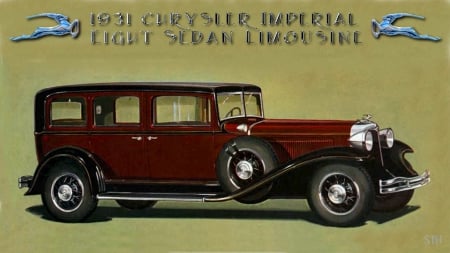 1931 Chrysler Imperial Limousine ad art