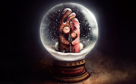 snow globe - snow, globe, children, costume