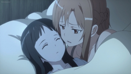 Sleep Well - pretty, anime, female, sleepy, long hair, yui, dream, yuuki, bed, sword art online, dreaming, sao, nice, sleeping, anime girl, asuna, girl, yuuki asuna, lovely, brown hair, bedroom, sweet, sleep, black hair, asuna yuuki, dreamy