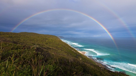 rainbow - nature, fun, rainbow, ocean, cool