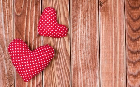 Happy Valentine's Day! - red, valentine, heart, texture, wood