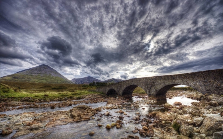 river bridge - cool, river, fun, bridge, nature, mountain