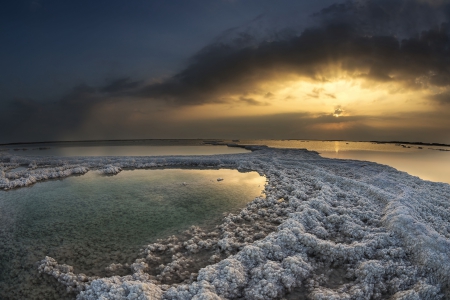 Sky - sunset - clouds, lake, sunset, Sky