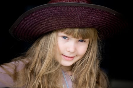 little girl - fun, people, eyes, belle, sightly, white, face, childhood, fair, little, bonny, adorable, child, beautiful, pink, sweet, nice, beauty, hat, photography, standing, black, pretty, baby, cute, kid, dainty, girl, lovely, pure, comely, blue, desktopnexus, smile, blonde