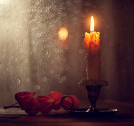 :) - candles, flame, abstract, soft