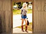 Cowgirl At The Door