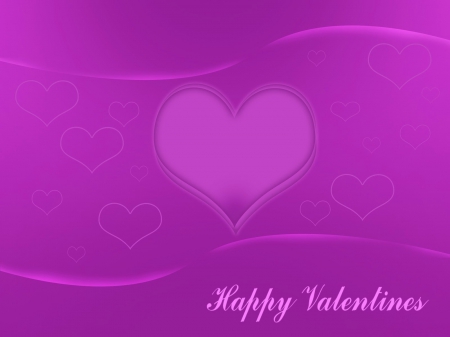 Happy Valentine's Day - purple, valentine, valentines day, hearts, happy valentines day, valentines