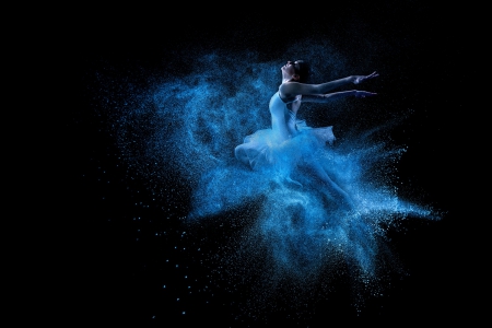 Blue Ballerina - dancer, dance, ballerina, blue