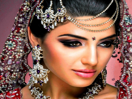 SWEET BRIDE - face, beauty, indian, make up, bride