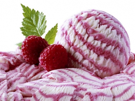 Ice-Cream Raspberry - ball, raspberry, pink, photography, ice cream