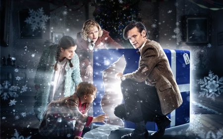 Doctor Who (2005â€“) - woman, craciun, actress, gift, girl, people, magical, tv series, child, fantasy, christmas, children, boy, blue, actor, doctor who