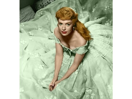 Deborah Kerr in open shoulder gown