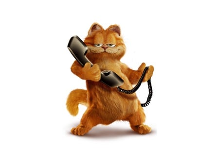 Garfield - garfield, telephone handset, cat