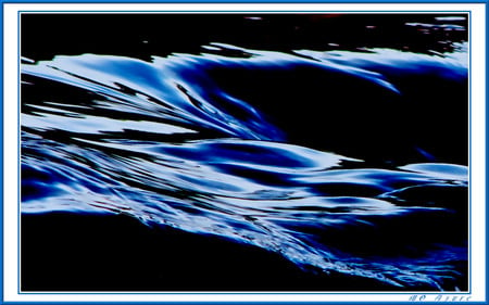 Blue glass water - water, 3d