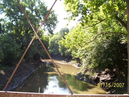 Petree Bottoms Saltfork Creek - bridges, nature, rivers, streams