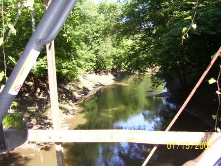 Saltfork Creek off of Old Bridge in Petree Bottoms - creeks, bridges, nature, rivers