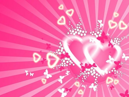 LOVE - love, tenderness, hearts, pink