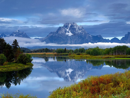 Peaceful Nature - lakes, nature, mountains, sky