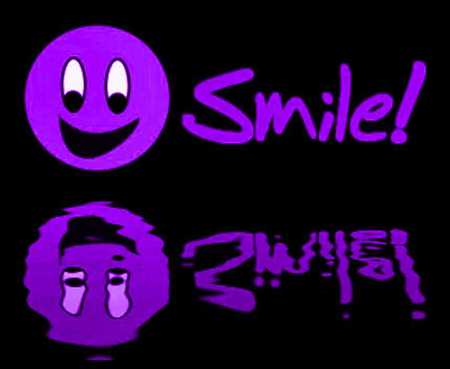 PURPLE - reflecting, smile, purple