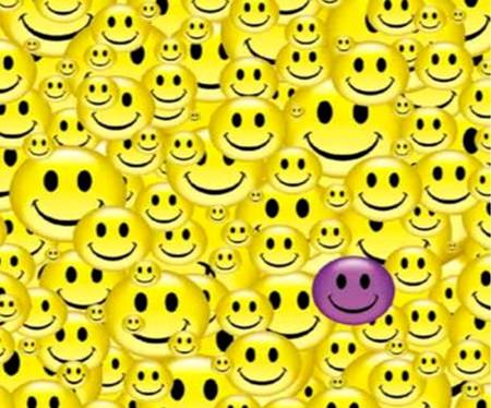 COLLAGE - collage, purple, yellow, smiley