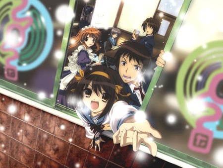 snowy day - haruhi suzumai, anime, the animation, haruhi