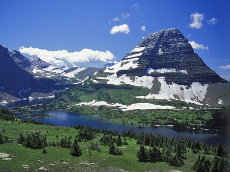 Hidden Lake Glacier Park Montana - lake, nature, landscape