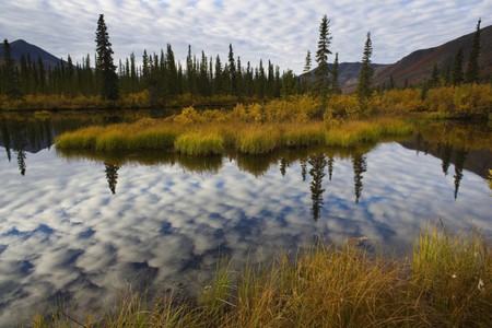  Clouds Reflecting on Water  - nature, lake, landscape