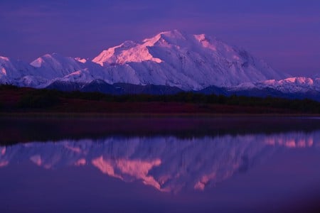 Mountains at Sunset  - sunsets, nature, sky