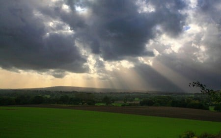 Clouds over Farmland - sky, nature, landscape