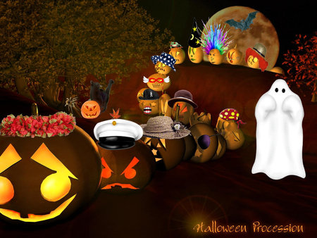 Halloween Procession - 3D and CG & Abstract Background Wallpapers on ...