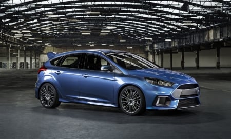 2016 Ford Focus RS - 2016, focus, spolier, blue