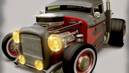 3-D Hot Rod Ford Truck - truck, pickup, 3-d, ford