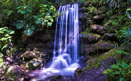 Beautiful Waterfalls - waterfalls, forest, rocks, beautiful