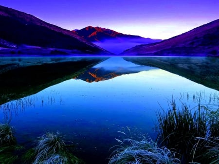 MOUNTAIN LAKE - nature, lake, mountain, reflection