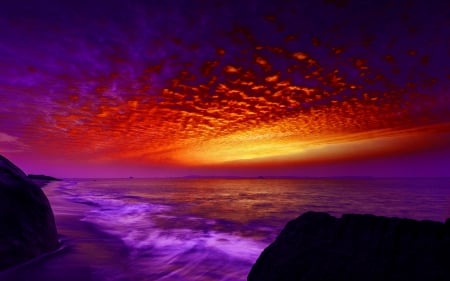 DRAMATIC SKY - sea, sunset, beach, sky