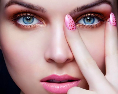 Pretty Face - woman, face, nails, make up