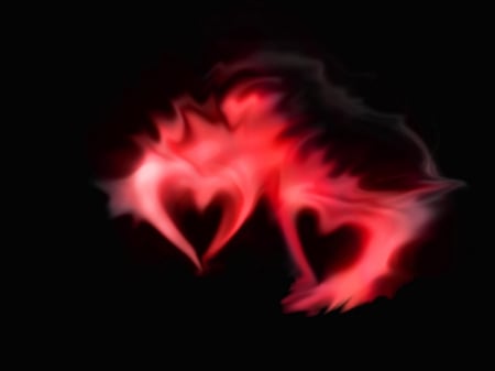 eternal hearts - eternal, flame, red, hearts