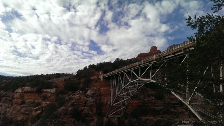 Sedona, Arizona - arizona, sedona, sky, clounds, bridge