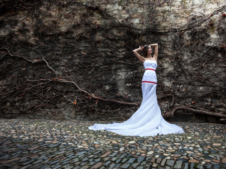 Bride - dress, bride, woman, model