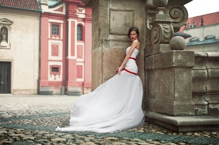 Bride - dress, bride, woman, model