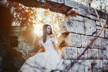 Princess - woman, model, dress, princess, sun