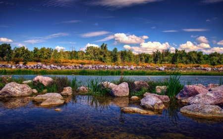 river - nature, fun, cool, river, field