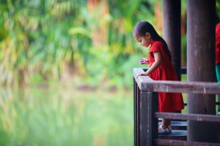 little girl - fun, people, belle, sightly, white, childhood, river, fair, grass, little, bonny, adorable, child, nature, beautiful, pink, sweet, nice, beauty, photography, standing, pretty, baby, green, tree, house, cute, kid, dainty, girl, lovely, pure, comely, desktopnexus