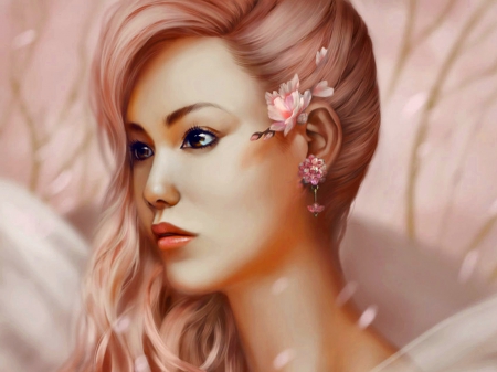 Syrie - women, fantasy, magic, eastern, flower