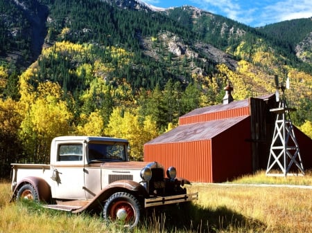 1931 International Pickup - barn, truck, windmill, pickup