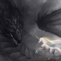 Unicorn and dragon