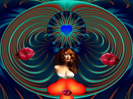 Old Fashion Love Song - fractal, abstracy, collage, 3d, eye candy