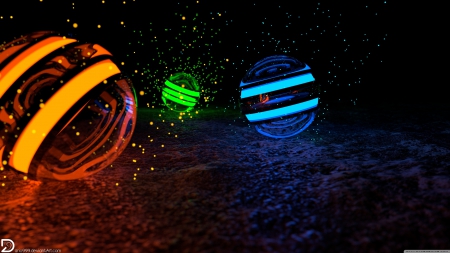 spheres of particles - sphere, particle, orb, ball