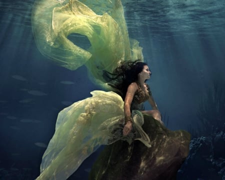 Underwater Beauty - style, art, woman, underwater